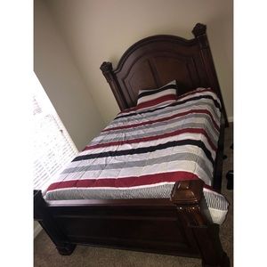Bed frame with mattress set included